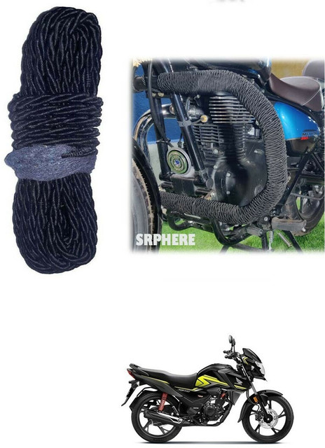 SRPHERE Bike Crash Guard Black Rope 12 Meter Long For SP 125