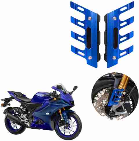 Vagary Blue CNC Shocker Protector Front Fender Slider Guard for R15 V4/  R15M Bike Crash Guard