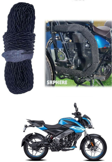 SRPHERE Bike Crash Guard Black Rope 12 Meter Long For Pulsar NS 125