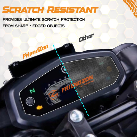 FriendZon Speedometer Screen Protector Scratch Guard For Yamaha