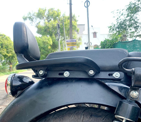 Vagary Back Rest Extender for RE Meteor 350 /Backrest Adjustable Plates  Bike Crash Guard