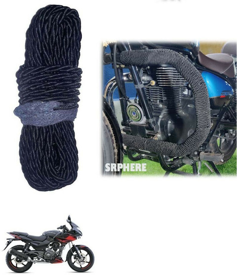 SRPHERE Bike Crash Guard Black Rope 12 Meter Long For Pulsar 220F