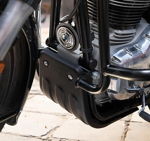 KKK Black Sump Guard for Classic Reborn Meteor 350 Bike Engine