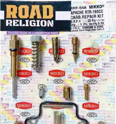 road religion Carburetor Repair Kit Compatible With TVS Apache RTR