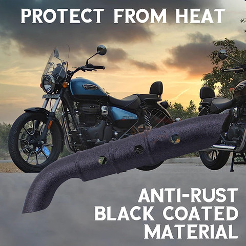 MIKANIX Reborn Meteor 350 Bike Silencer Bend Pipe Heat Shield