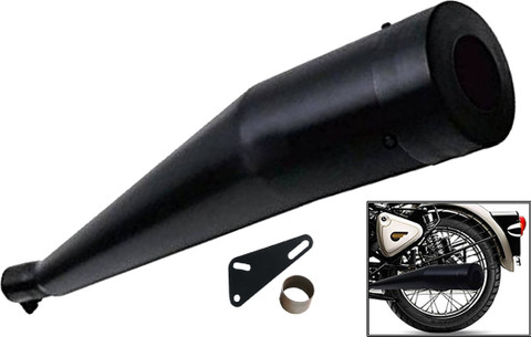 WORDZ Cobra silencer Glasswool Black Exhaust Royal Enfield Classic