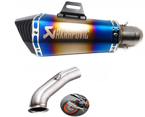 acube mart Akrapovic exhaust KTM RC 200, RC 390, Duke 390, Duke 200 Full  Exhaust System