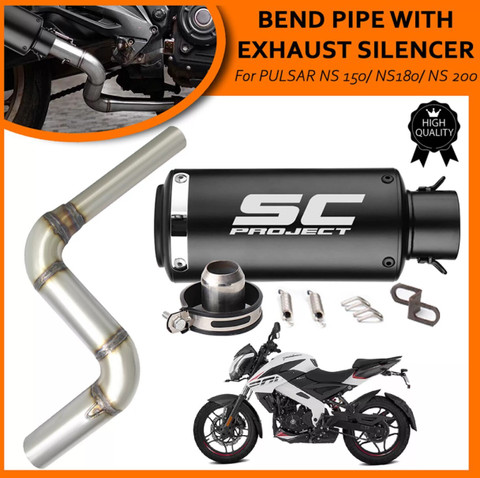 acube mart Bajaj Pulsar 200 NS DTS-i, Pulsar 200NS, Pulsar 150 AS, Pulsar  180 NS, Pulsar Full Exhaust System
