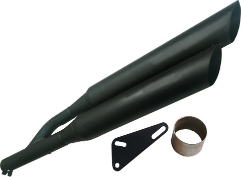 WORDZ Dual Double Free Flow Black Exhaust silencer Royal Enfield 350 Twin  Spark Full Exhaust System