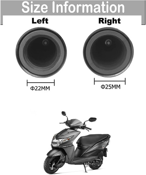 PRTEK Motorcycle Hand Grips Anti-Skid Handlebar Rubber Bar End 238