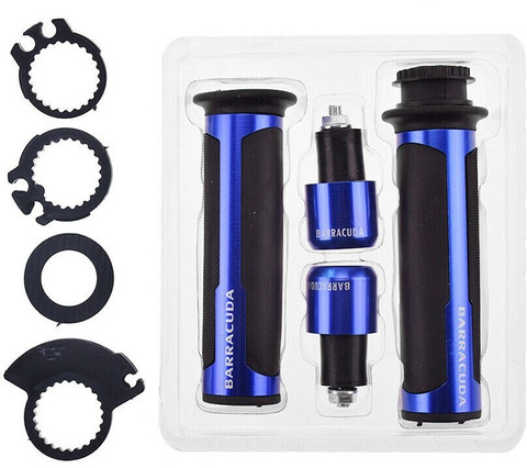 PRTEK 7/8 Handle Bar CNC Aluminum Rubber Handlebar Grips for