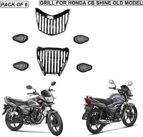 GRIP LIGHT HEADLIGHT GRILL SET FOR HONDA CB SHINE BS4 Bike Headlight Grill