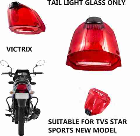victrix TAIL LIGHT GLASS ONLY, TAIL LIGHT LENS For TVS Star