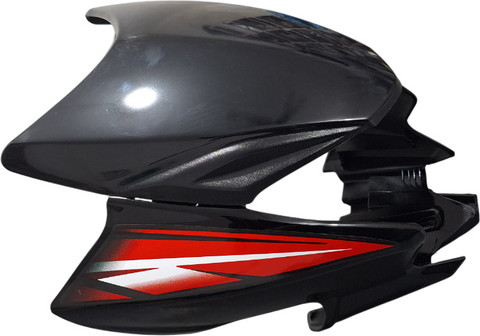 plutoauto Headlight visor For Shine SP With Glass (Black Red