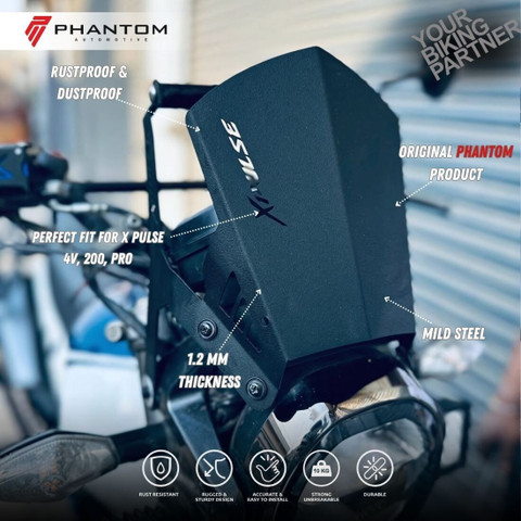 PHANTOM Hero X-Pulse Metal Visor – Durable Front Windshield Visor