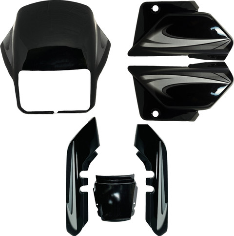 SP Shree Premium Splendor Plus Black Grey Headlight Visor Tail