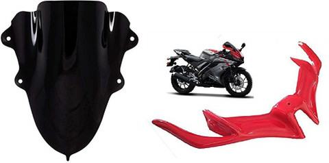 acube mart R15 v3 Double Bubble Visor black r15 v3 winglet red