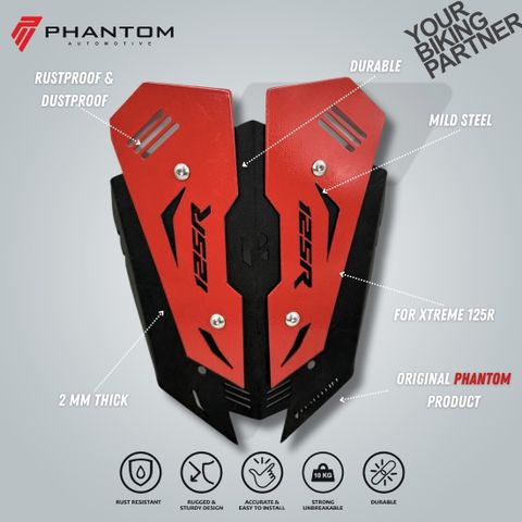 PHANTOM Premium Heavy Metal Visor for Hero Xtreme 125R Windshield