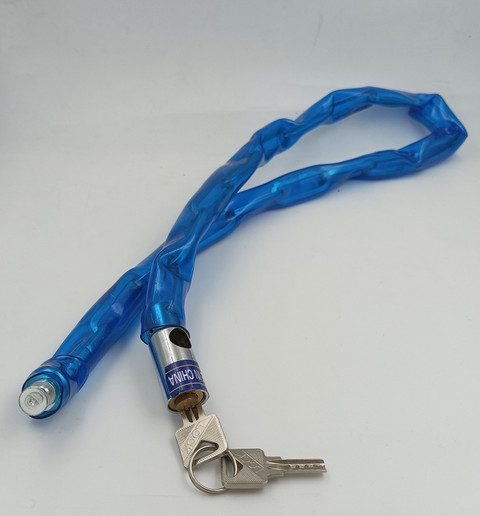 Znee Smart Blue Soft Plastic Wrapped Metal Chain Safety Lock for