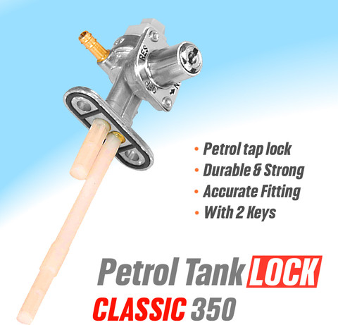 PM Enterprises Lock Bike Petrol T Lock For Roal Enfeld Classic 350
