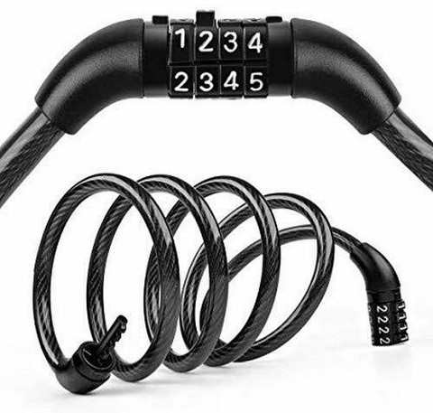 BikerValue Helmet Protection Bike Helmet Lock with Bike Disc Brake Lock  with Keys Combo