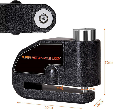 セキュリティ・セーフティ nao LOVMOTO Universal Disc Lock Alarm Key Anti-Theft Protection 110dB