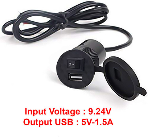 AUTO PEARL USB Mobile Charger For Bikes, Silicon Cover On/Off