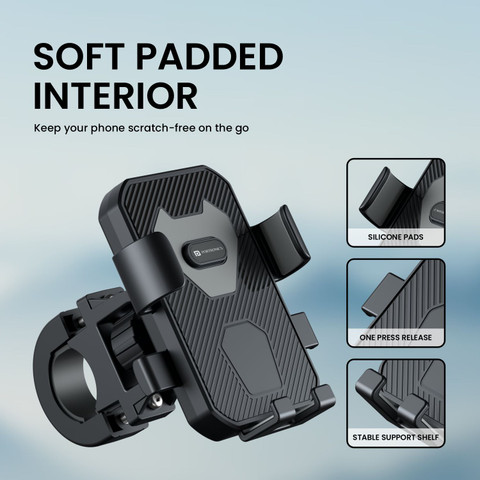 Portronics Mobike Bike Phone Mount with 360° Rotational, Strong