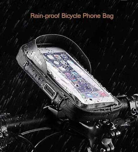 TECHGEAR Waterproof Bike Bag with Sun-Visor Rain Cover,TPU Touch