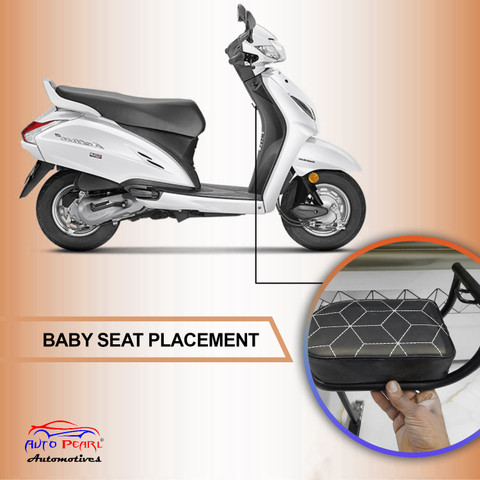 AUTO PEARL Folding Baby Seat Compatible with Yamaha-Ray-ZR-125FI-BS6 Single  Bike Seat Cover For Yamaha Ray ZR