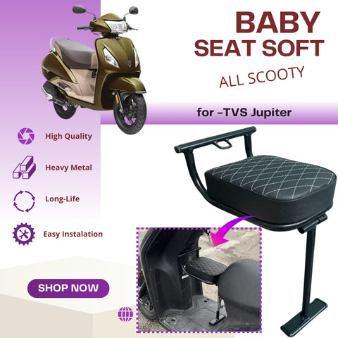 SRPHERE High Quality Heavy Metal Folding Baby Seat For TVS Jupiter Single  Bike Seat Cover For Honda, Hero, TVS, Suzuki Access 125, Access, Activa,
