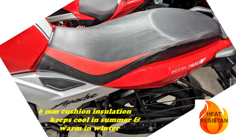 AUTOLEOPARD APACHE 4V 160 RTR Single Bike Seat Cover For TVS