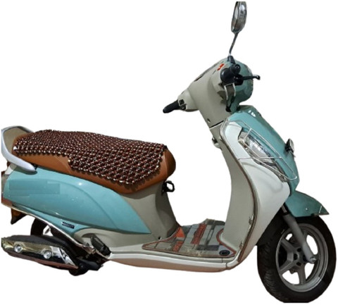 Q1 Beads Wooden Beads Scooter/Scooty Seat Cover for Long Rides Single Bike  Seat Cover For Honda, Hero, Suzuki, TVS, Yamaha, NA Activa, Access, S1, S1 