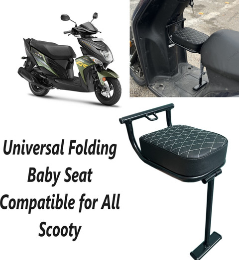SRPHERE Universal Folding Baby Seat Compatible for Ray ZR Single Bike Seat  Cover For Honda, Hero, TVS, Suzuki Access 125, Access, Activa, Activa 3G, 