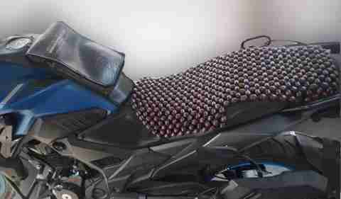 Q1 Beads Acupuncture Design Wooden Beads Bike seat Cover -Full seat  Cushion/air Cushion/Gel/seat pad for Bike Scooty Pack of (L-Universal  fit,