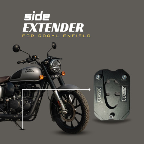 Grandbiker Side Stand Extender for Royal Enfield Classic Bike Side