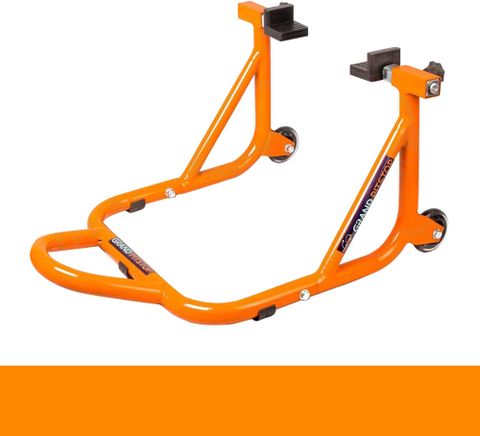 GrandPitstop Motorbike Accessories Universal Rear Paddock Stand with Swingarm Rest and Bobbin Fork Bike Storage Stand (Floor Mount) - Image 5