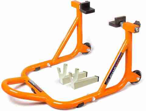GrandPitstop Motorbike Accessories Universal Rear Paddock Stand with Swingarm Rest and Bobbin Fork Bike Storage Stand (Floor Mount) - Image 3