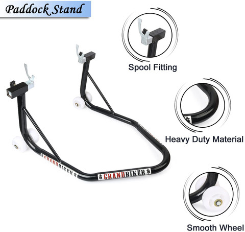 pedestal DAB brrrsos yokosquad着用　未使用 Grandbiker Rear Paddock Stand with Spool Lifting Holders for