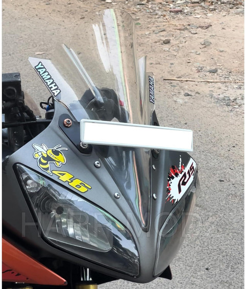 HARP MODZ Yamaha R15 V1 V2 S Bolt Visor White Colour Bike