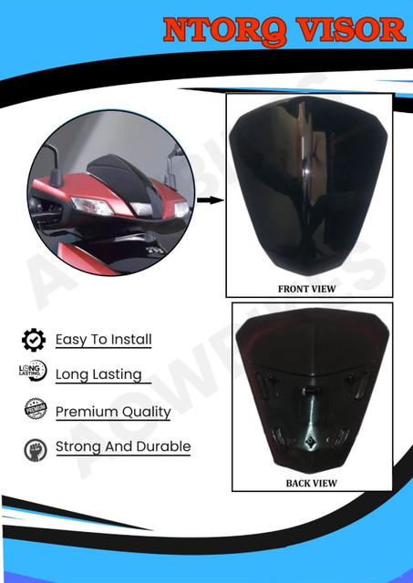 Pa Ntorq Visor Glass Bike Windshield