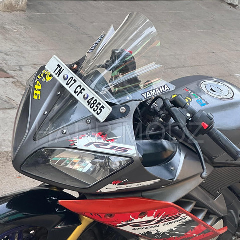 HARP MODZ Yamaha R15 V1 V2 S Bolt Visor White Colour Bike