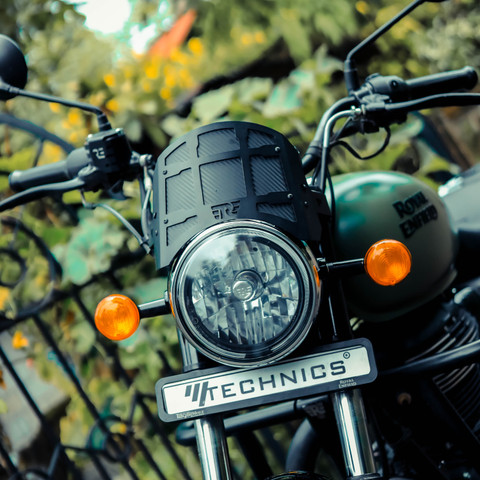 M Technics Meteor 350 Metal Visor Bike Windshield Price in India