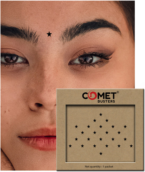 Comet Busters Star Shaped Black Bindi (BV988) Forehead Black Bindis