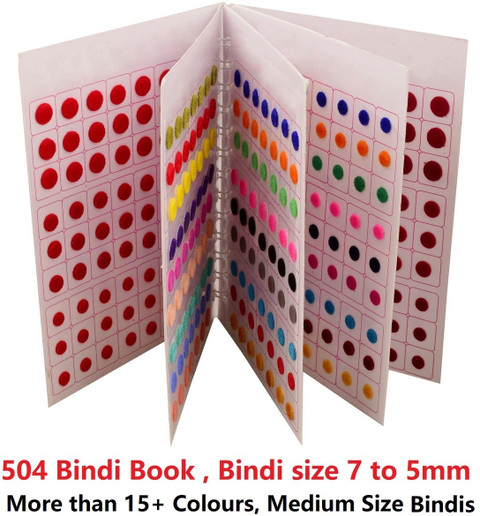 Image Of Simple Bindi VAMA Mini Bindi Book Forehead Multicolor