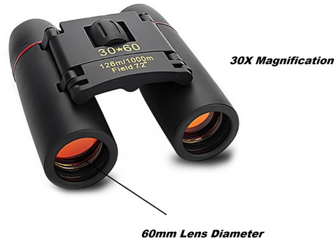 Justakeit 30*60 Waterproof Roof Prism Binoculars,Portable Mini Compact  Telescope Binoculars