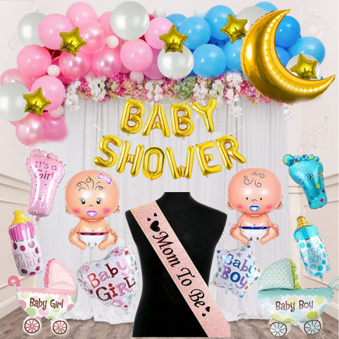 Inispire2Fashion Baby Shower Decoration Items 73Pcs Baby Shower  Decorations