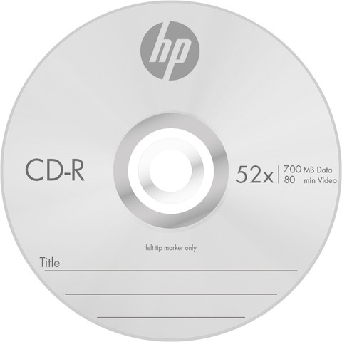 HP CD Recordable CRA00070 Pack of 50 Disc Shrink Wrap Speed 52x