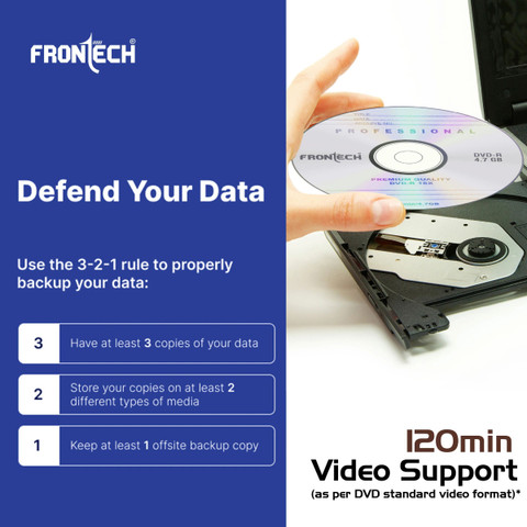 Frontech DVD Recordable Blank DVD-R 4.7 GB 16X Speed Digital Disk