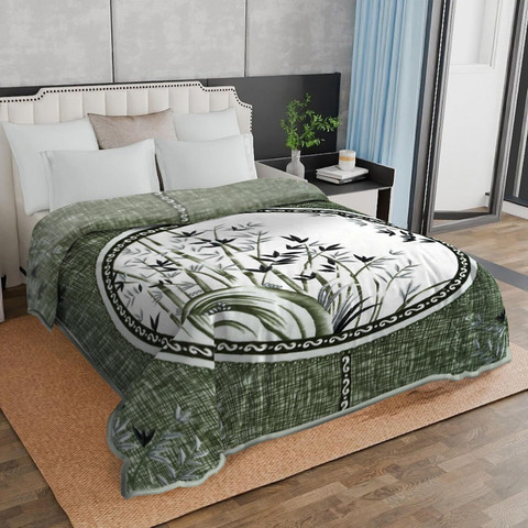 NK Handlooms Printed Double Weighted Blanket for Heavy Winter